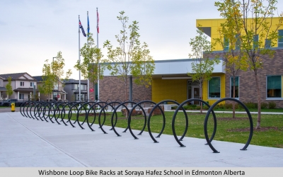 Wishbone Loop Bike Racks at Soraya Hafez School in Edmonton Alberta-2